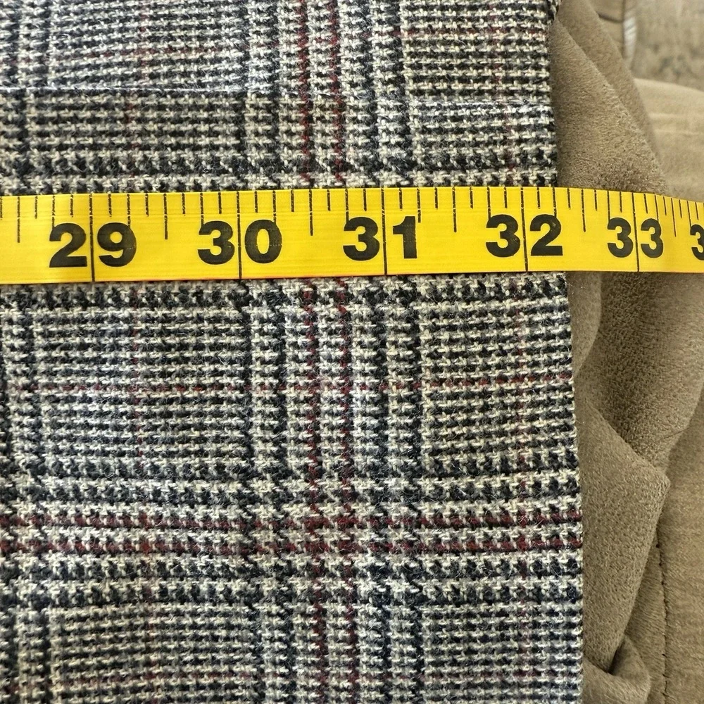 Bullock‎ & Jones Blazer Men 44R suit jacket Houndstooth Plaid Sport Coat Single